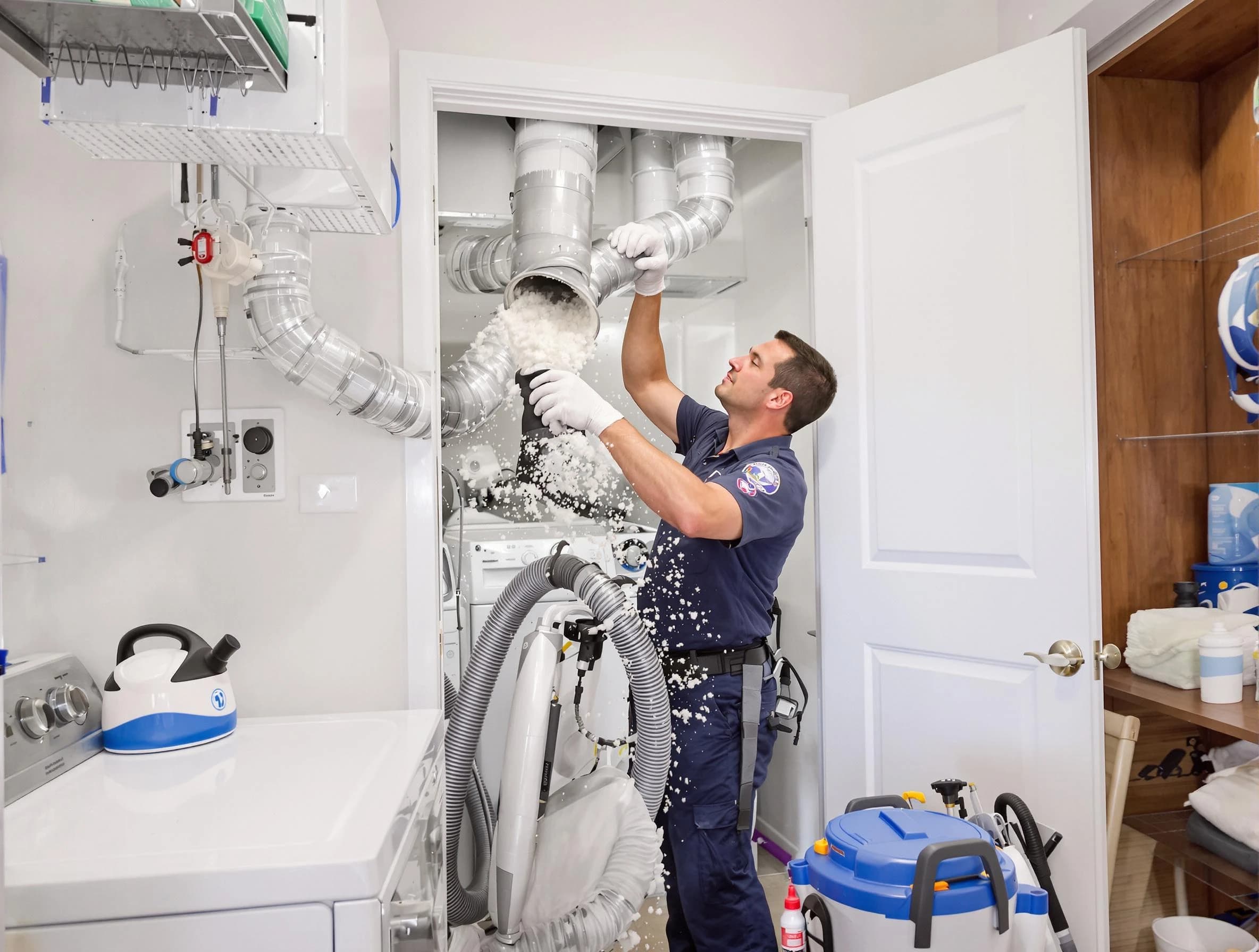 Ashland City Dryer Vent Cleaning technician delivering thorough residential dryer vent cleaning service in Ashland City